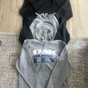 Oakley Gray and Black Hoodies